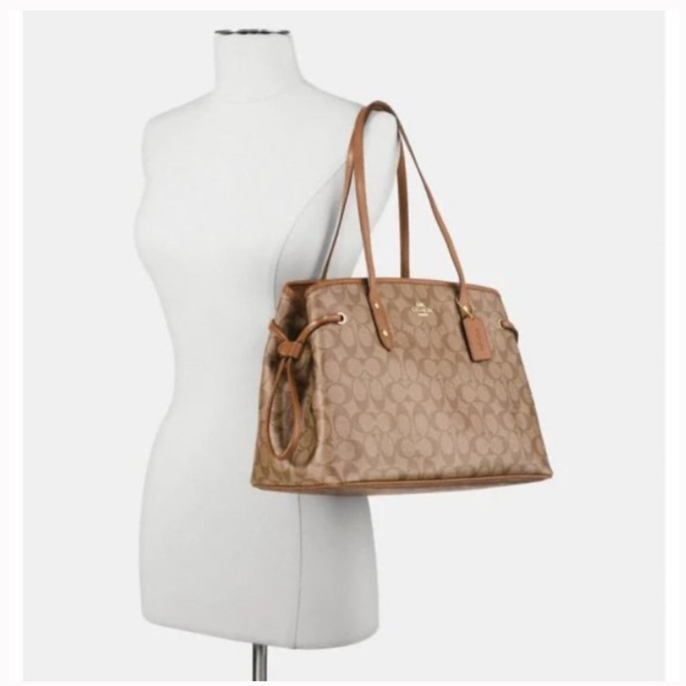 🍪 COACH Set 🍪 Drawstring Carryall Signature Purse & Wallet - Picture 2 of 16